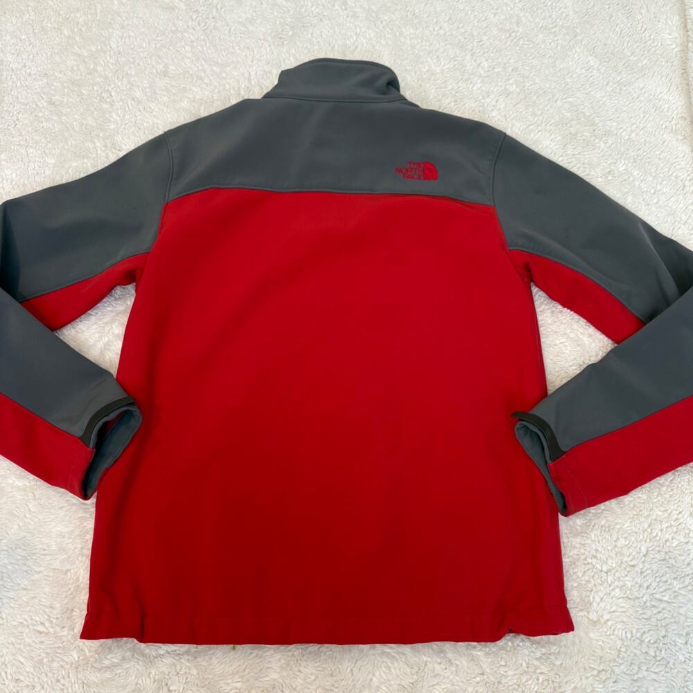 North Face Mens Apex Softshell Jacket Full Zip Windwall Red/Grey Gorpcore Sz S - Picture 2 of 7